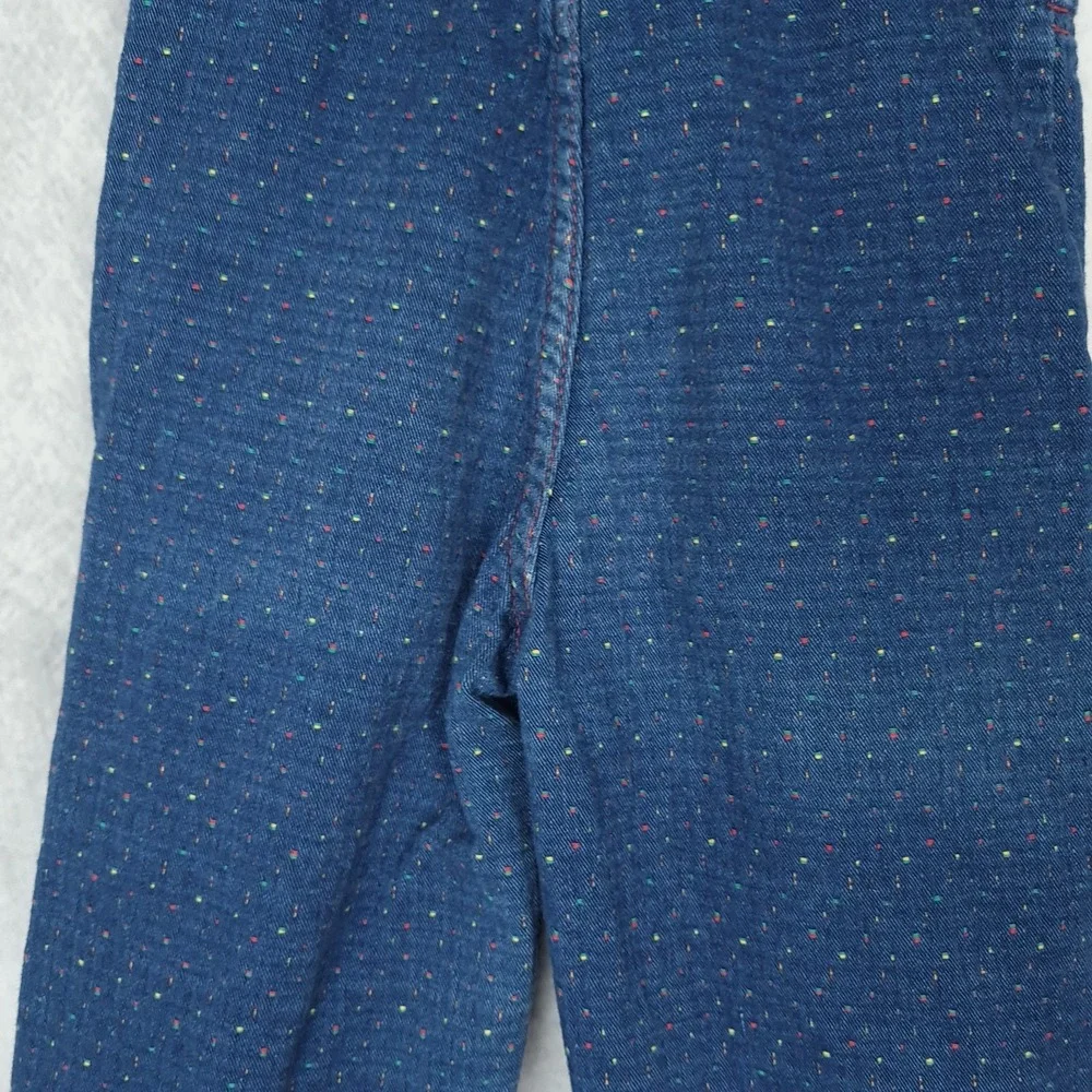 Vintage OshKosh B'Gosh Overalls Boys 6 Blue Red Space Patch Denim Pants 90s USA